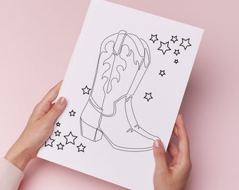 Pink doll themed, Digital Download, Printable Download, Color it in yourself, Printable