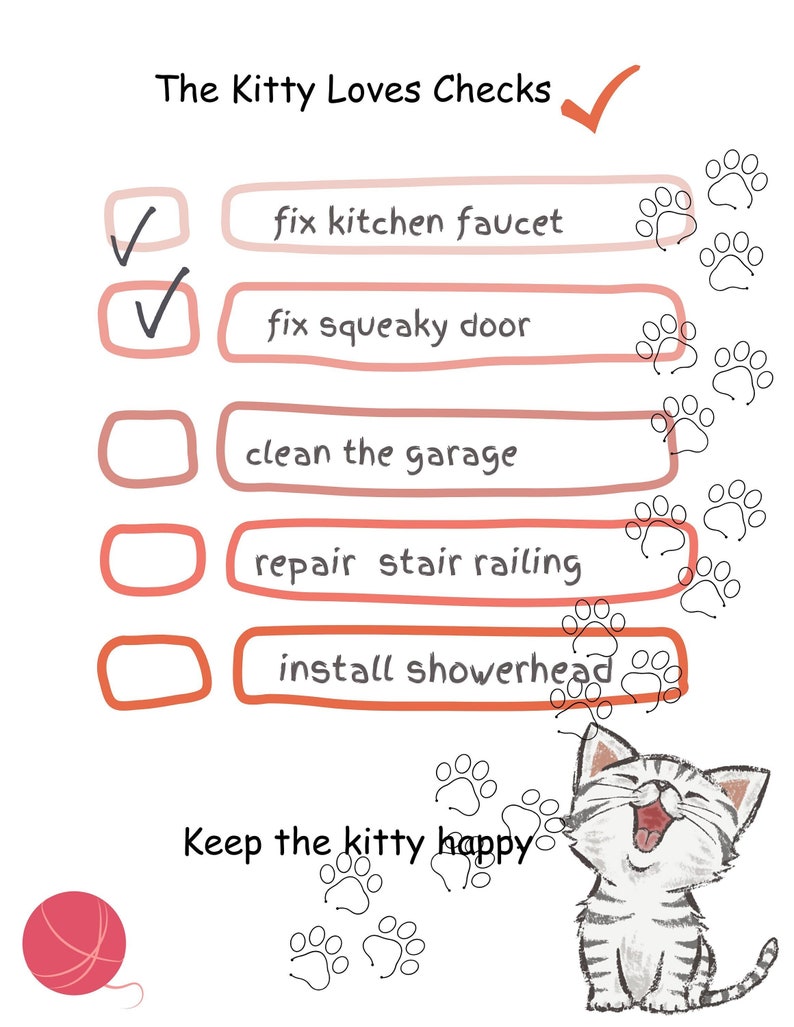 Honey Do List, Cute Cat - Etsy