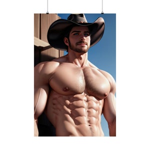 hot cow boy poster