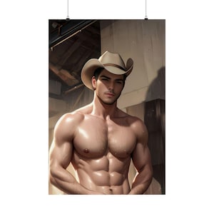 hot cow boy poster