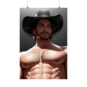 cartaz de menino de vaca quente