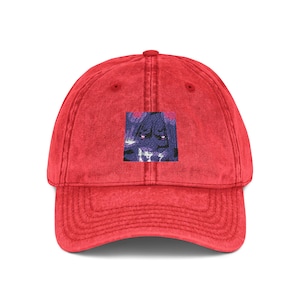 Vintage Embroidered Cap, Retro Red Dad Hat, Unique Gift for him/her, Casual Wear, Festival Accessory, Cool Street Style