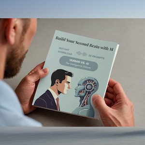 20 AI Prompts,  Second Brain knowledge to help overthinking, digital download, beginner friendly