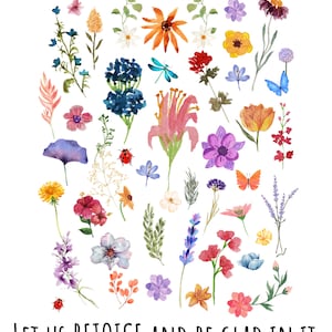 This Is The Day The Lord Has Made Psalm 118, Wildflower Printable Art, Christian Digital Download, Home Décor, Bible Quotes, JPG PNG Files