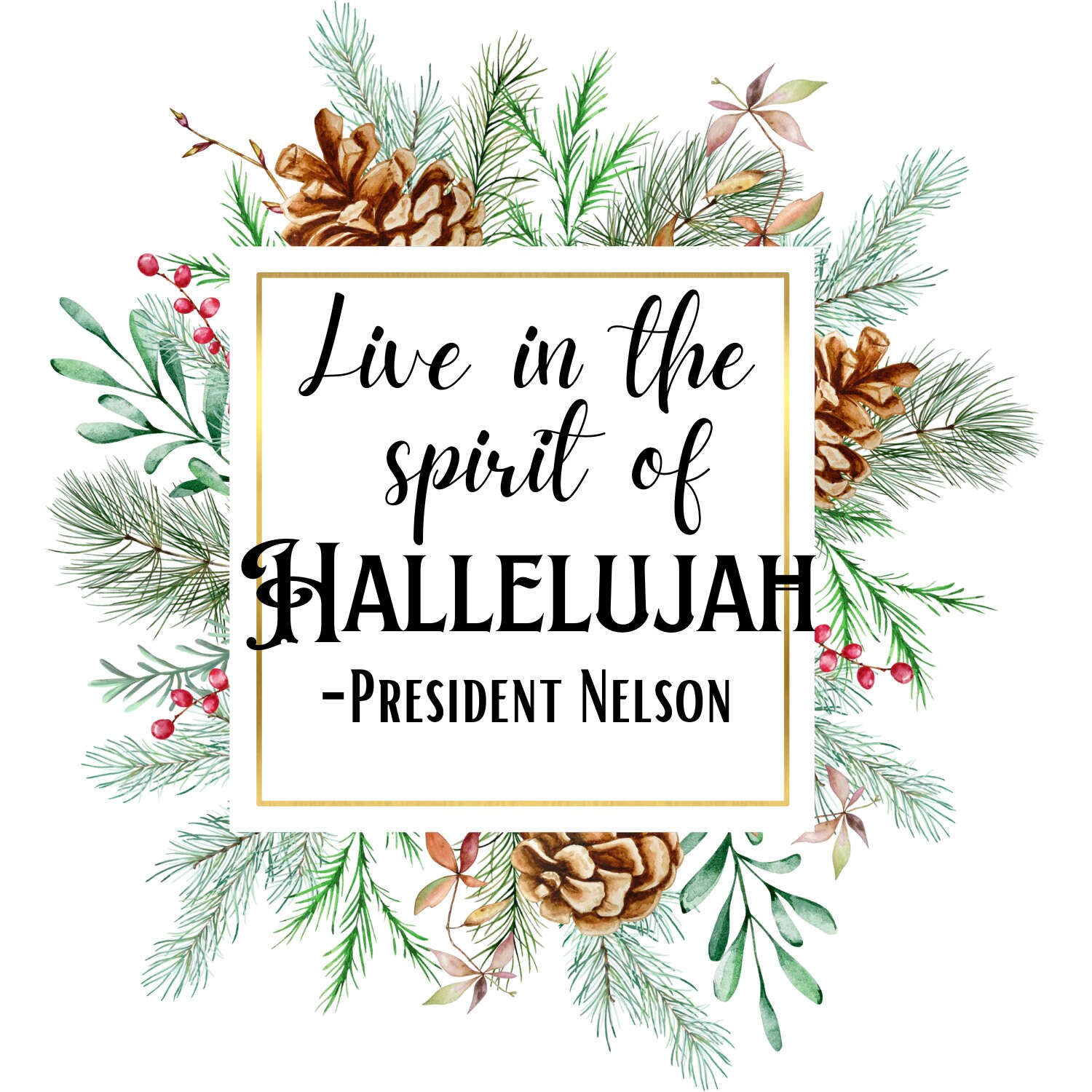 LDS Digital Download, Christmas Printable, Prophet Quote, Ministering ...