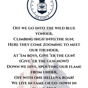 Air Force Song Etsy