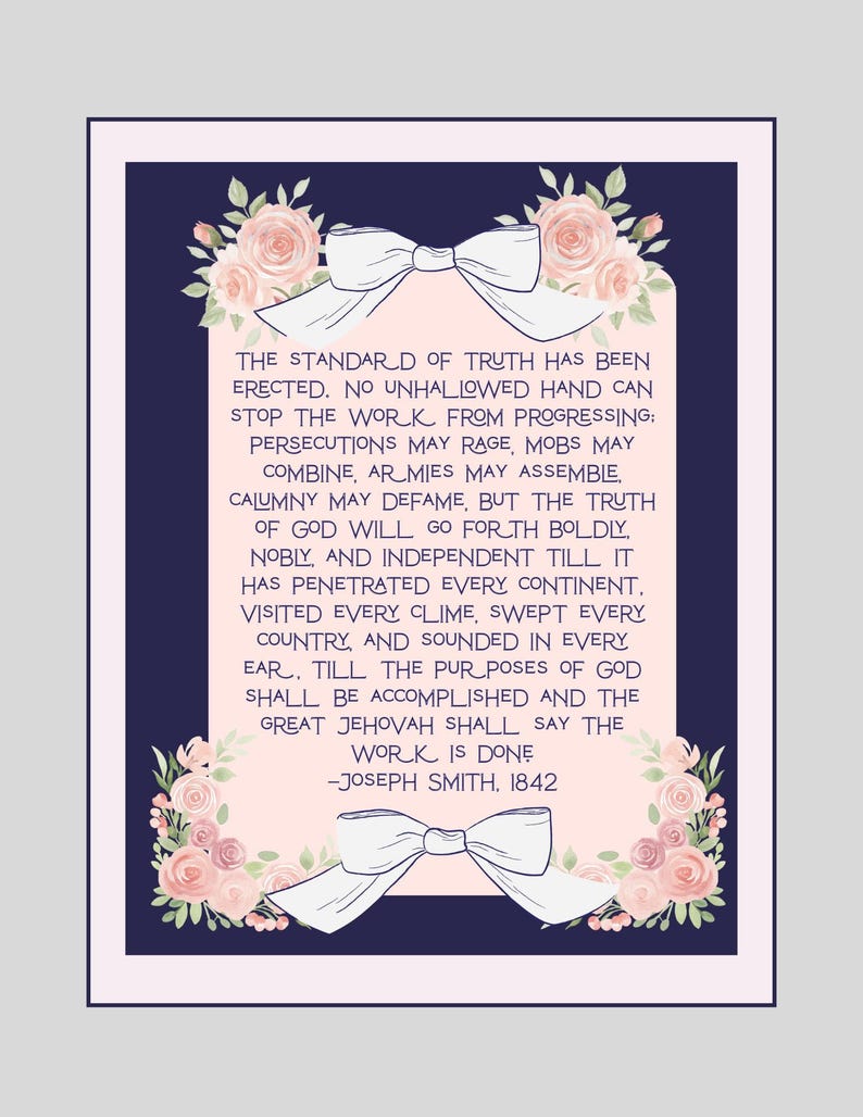 The Standard of Truth LDS Missionary Printable, Home Décor, Frameable ...