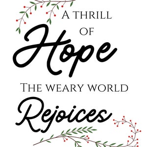 Testi O Holy Night, Download digitale, Decorazioni natalizie, Arte incorniciabile, Regalo di Natale, Un brivido di speranza, Cartolina di Natale, Stampa della fattoria