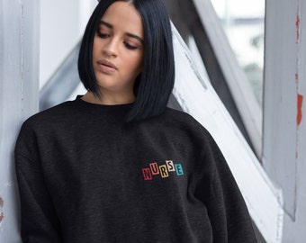 Het geborduurde verpleegsterssweatshirt