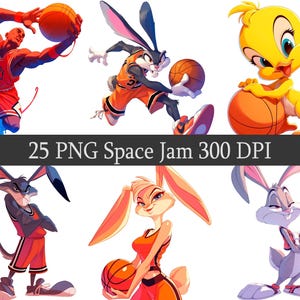 ClipArt Space Jam PNG Clipart Bundle, Scrapbooking, Fan Art ClipArt, druckbare Datei, Sublimationsdesign, transparente Png-Dateien