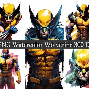 Watercolor Superhero PNG Clipart Bundle, Scrapbooking, Fan Art Clip Art, Printable file, Sublimation design, Birthday Design