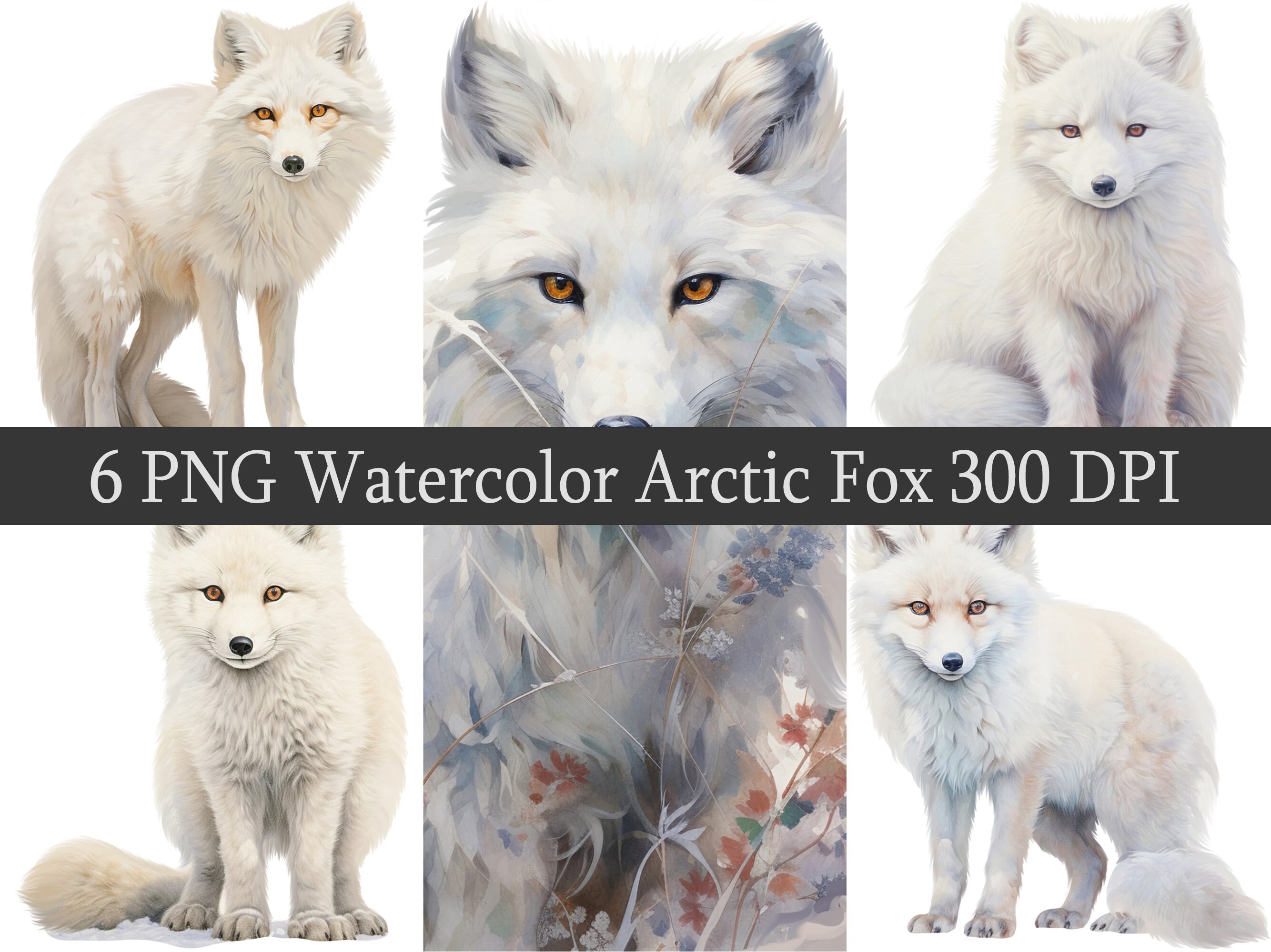  20 PCS Stickers Pack Arctic Aesthetic Fox Vinyl