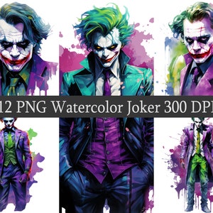 Watercolor Anti Hero PNG Clipart Bundle, Scrapbooking, Fan Art Clip Art, Printable file, Sublimation design, Birthday Design