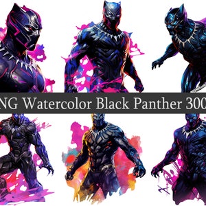 Pacote de clipart PNG de super-heróis em aquarela, scrapbooking, clipart de arte de fã, arquivo para impressão, design de sublimação