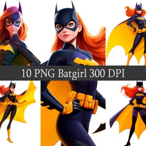 Clip Art Bat girl PNG Clipart Bundle, Scrapbooking, Fan Art Clip Art, Arquivo para impressão, Design de sublimação, Design transparente