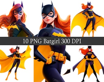 Clip Art Bat girl PNG Clipart Bundle, Scrapbooking, Fan Art Clip Art, Printable file, Sublimation design, Transparent design
