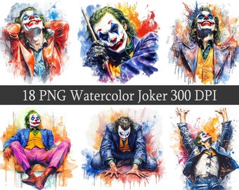 18 Watercolor ClipArt Superhero PNG Clipart Bundle, Scrapbooking, Fan Art Clip Art, Printable file, Sublimation, Transparent png