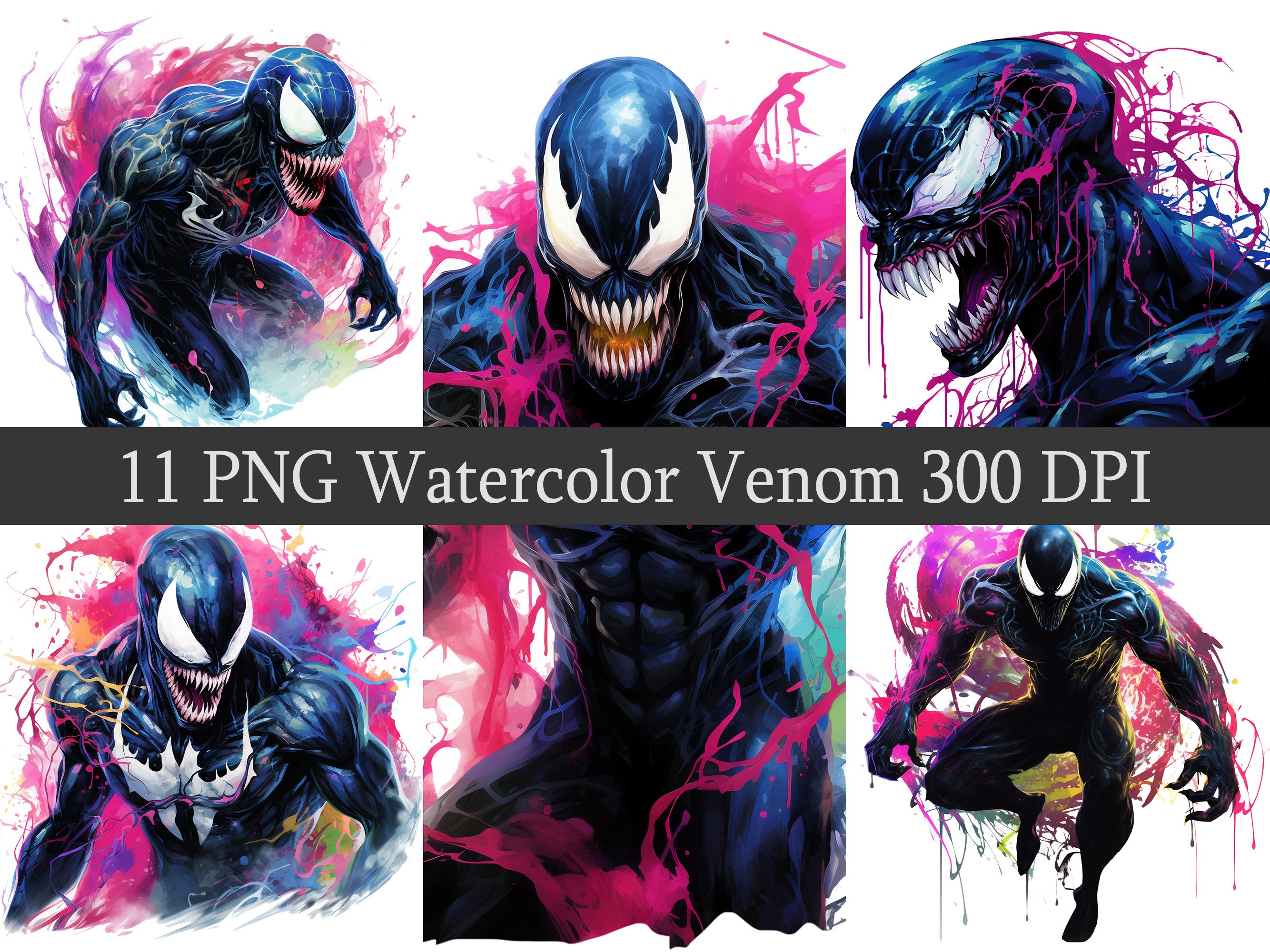 Watercolor Anti Hero PNG Clipart Bundle, Scrapbooking, Fan Art Clip Art