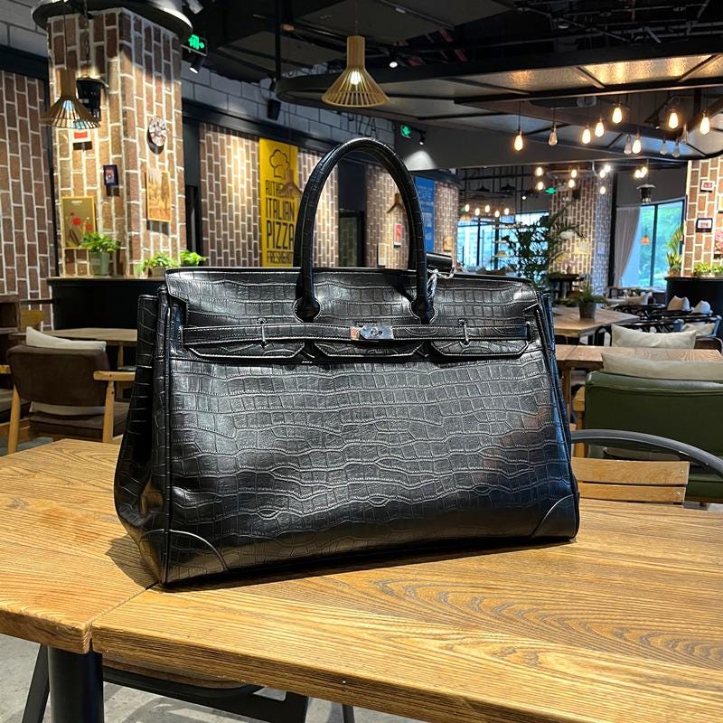 Crocodile Skin Pattern Travel Bag | Luxury | High-End