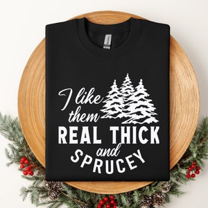 Ich mag sie echtes dickes und edles Sweatshirt | Lustiges Weihnachts-Sweatshirt
