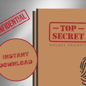 TOP SECRET Pocket Prompts: A spy themed writing prompt journal