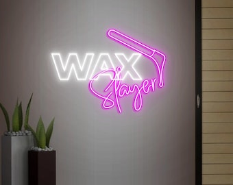 Wax Neon Sign, Waxing Room Wall Decor, Body Waxing, Spa Salon Wall Art, Beautician Waxing Salon Beauty Shop Spa Neon Light