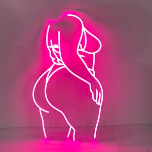 Luce al neon a forma di donna, decorazione luminosa al neon, insegna al neon per camera da letto, luci al neon per camera da letto, luci al neon per casa, decorazione da parete a forma di donna