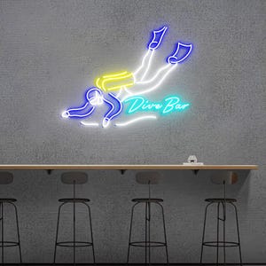 Dive Bar Scuba Neon Sign, Dive Bar Decor, Custom Dive Bar Sign Wall Sign, Dive Bar Sign, Personliazed Dive Bar Gift