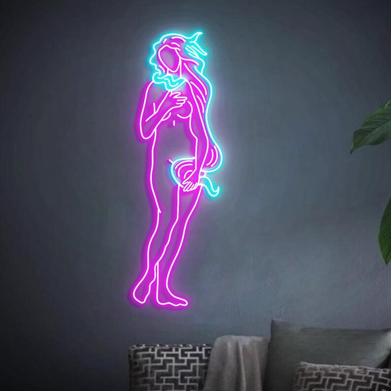 Venus Neon Sign, the Birth of Venus Art, Aphrodite Art Home Decor Neon
