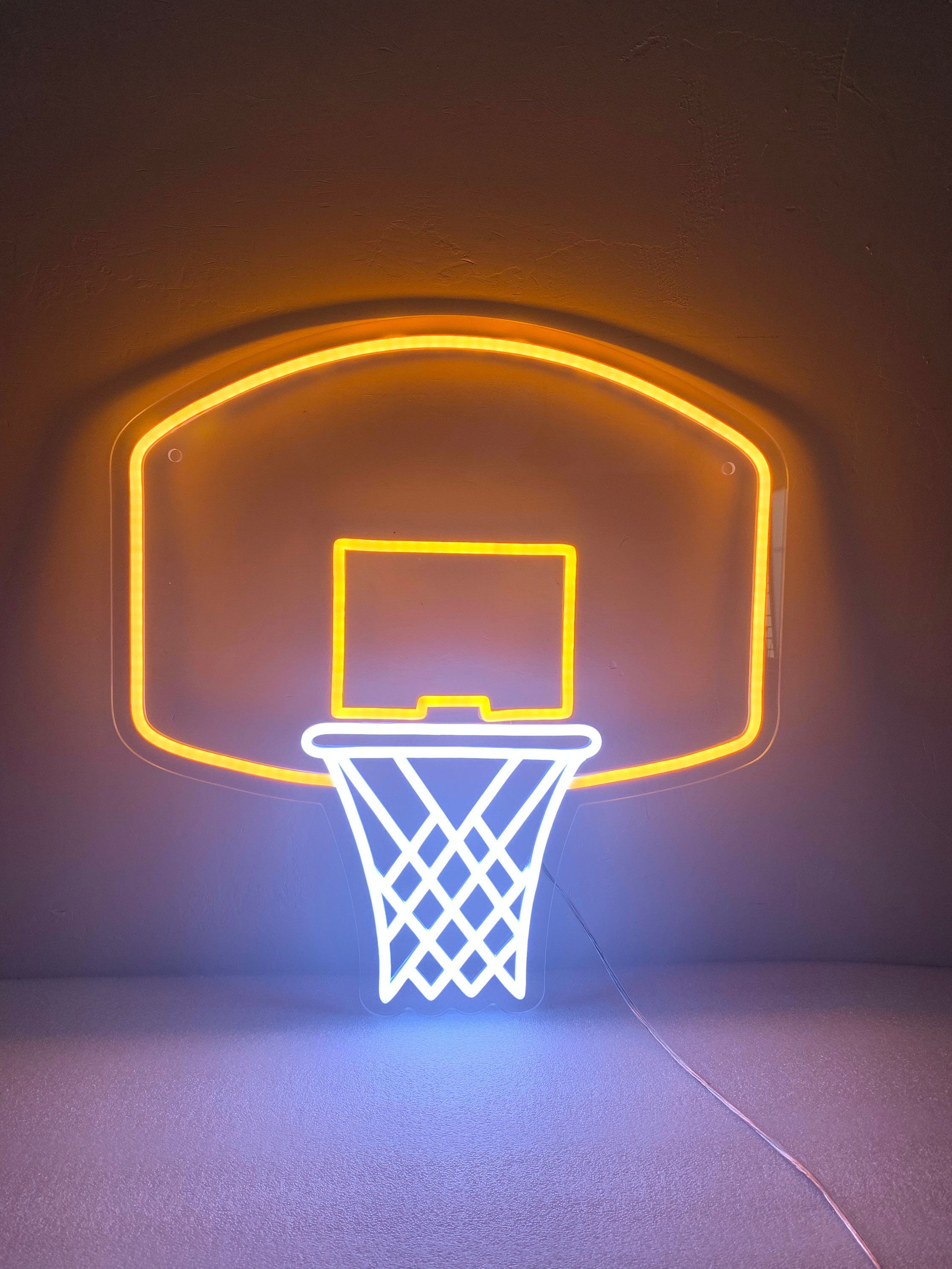 Basketball Hoop Neon Light Basketball Hoop Room Decor Etsy