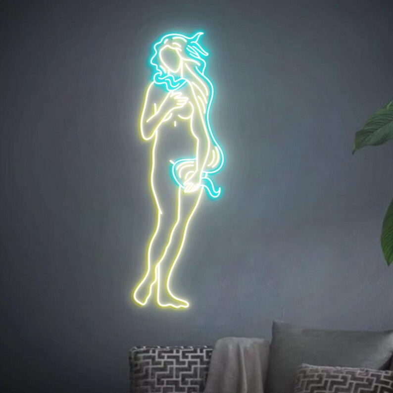 Venus Neon Sign, the Birth of Venus Art, Aphrodite Art Home Decor Neon
