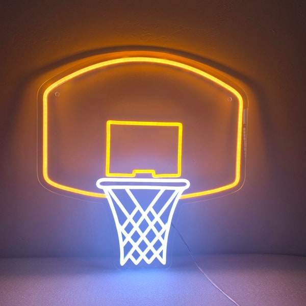 Basketball Hoop Neon Light, Basketball Hoop Room Decor, Basketball Hoop Decor, Basketball Gifts for Boys