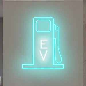 Electric Vehicle Charging Ev Neon Light, Neon Sign Light Decor, Traffic Sticker Decor, Electric Vehicle Sign, Vehicle Loves Gifts