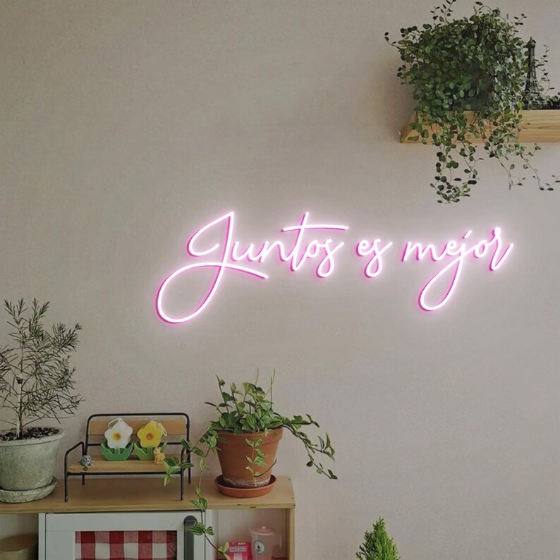 Together is Better in Spanish juntos Es Mejor Wedding Neon Light