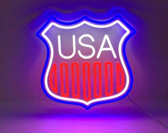 アメリカのネオンサイン、アメリカ国旗ライト、アメリカ国旗 LED