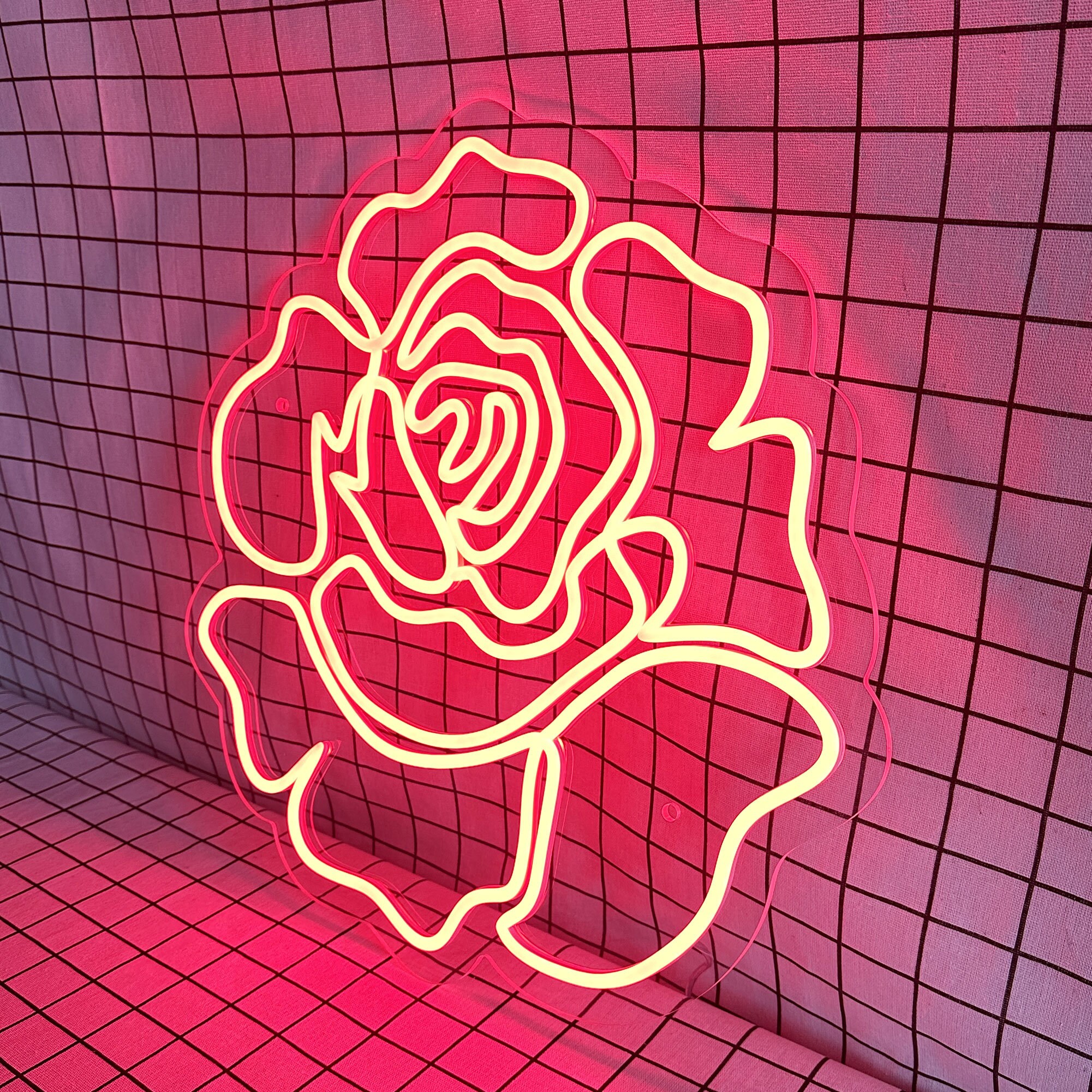 Rose Neon Light Neon Sign Light Decor Rose Bedroom Neon - Etsy