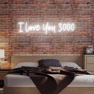 I Love You 3000 Neon Sign, I Love You 3000 Neon Sign Light Decor, Wedding Neon Sign, Bedroom Home Wall Art, Custom Neon Sign, Wedding Decor