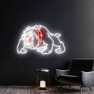 Bulldog Neon Light, Neon Sign Light Decor, Bulldog Bedroom Neon Sign, Bedroom Neon Lights, Home Neon Light, Animal Neon Sign Wall Decoration