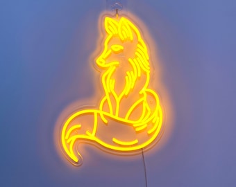 Fox Neon Light, Fox led Sign, Fox Room Decor, Personalized Fox Animal Neon Sign Light