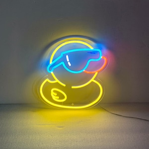 Rubber Duck Neon Light, Neon Sign Light Decor, Rubber Duck Bedroom Neon Sign, Bedroom Neon Lights, Rubber Duck Decoration