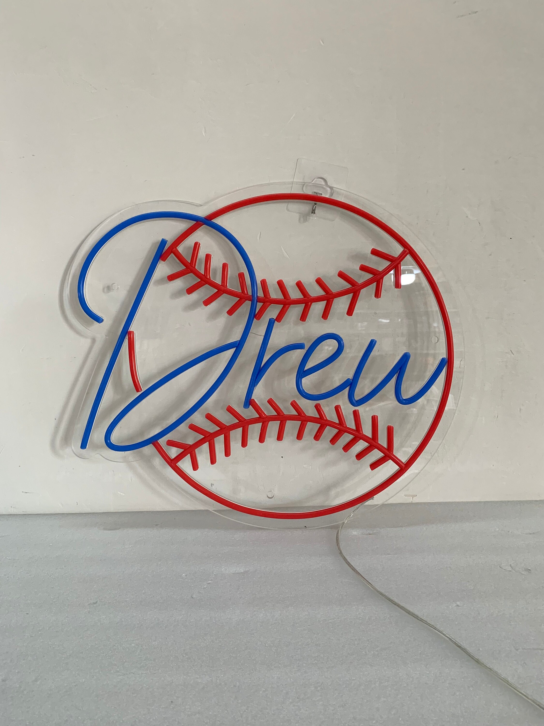 Custom Neon Sign Baseball, Personalized Baseball Name Sign, Boys ...