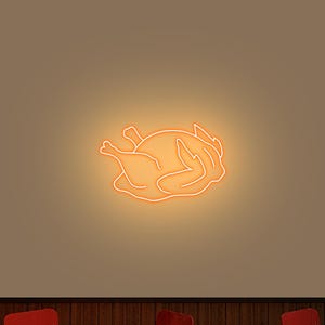 Fried Chicken Neon Light, Fried Chicken Neon Sign Light Decor, Roasted Chicken Neon Lights, Fried Chicken Shop Wall Decoration