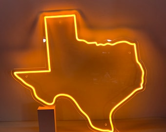 Texas Outline Neon Sign, Texas Led Sign, Texas Decor, Texas Map Wall Art