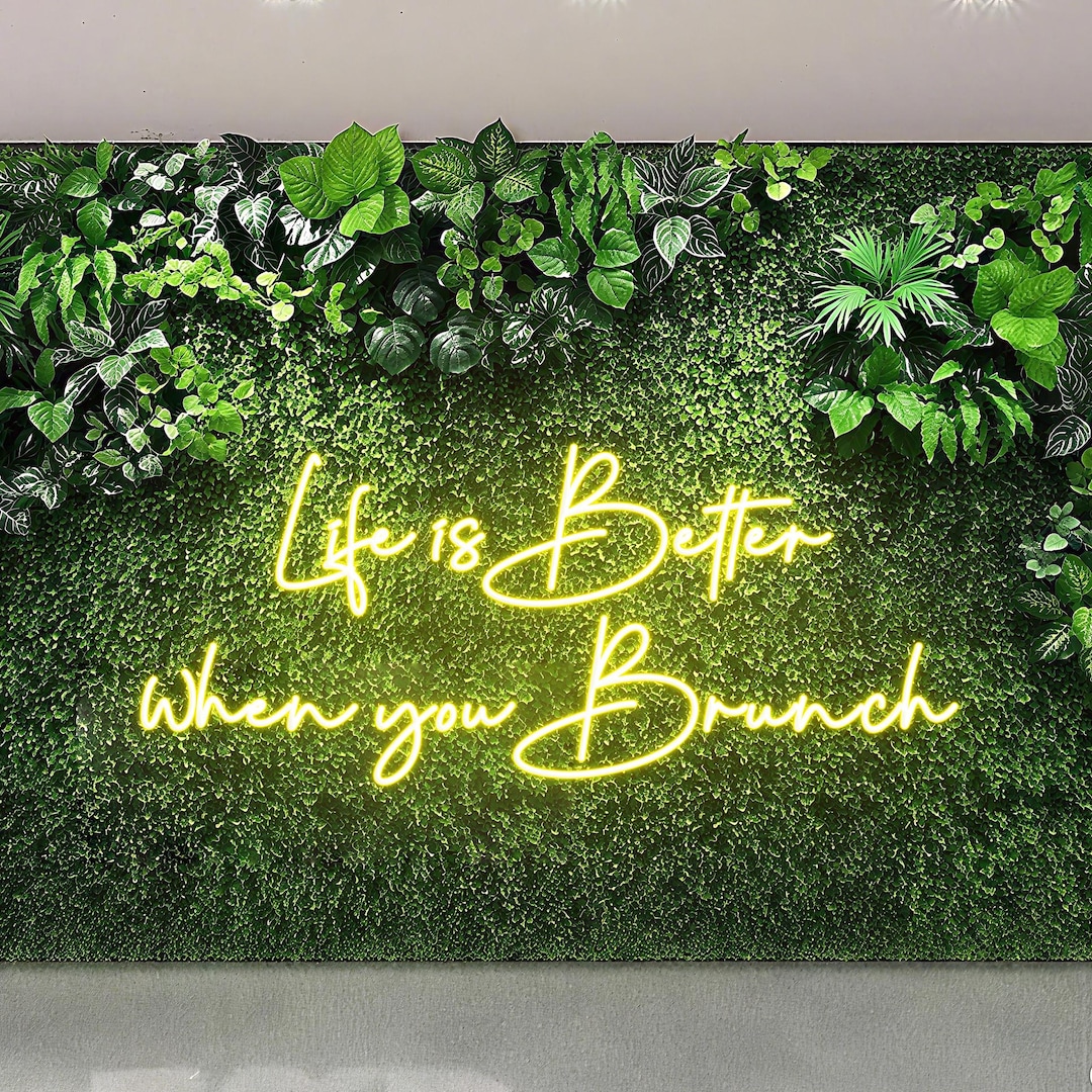 Target Brunch Sign Life is Better When You Brunch Neon Sign, Brunch Sign for Brunch Spots ...
