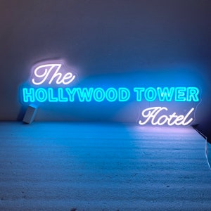 The Hollywood Tower Hotel Sign, Tower of Terror Led Neon Sign, Hollywood Studios, WDW Theme Wall Decor