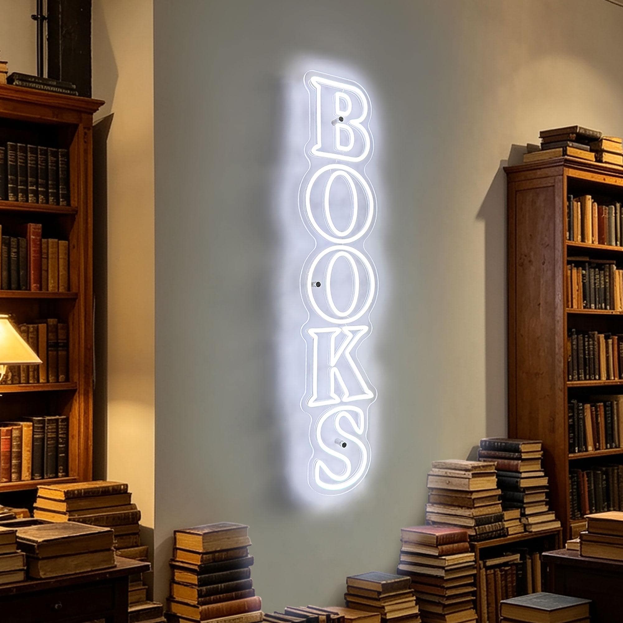 Reding Books Sign Books Neon Sign, Books Sign, Reading Room Decor, Book Lovers Gift ...