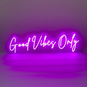 Good Vibes Only Neon Light,  Neon Vibes Light Sign Wall Art, Custom Neon Sign Bedroom Apartment Wall Hanging