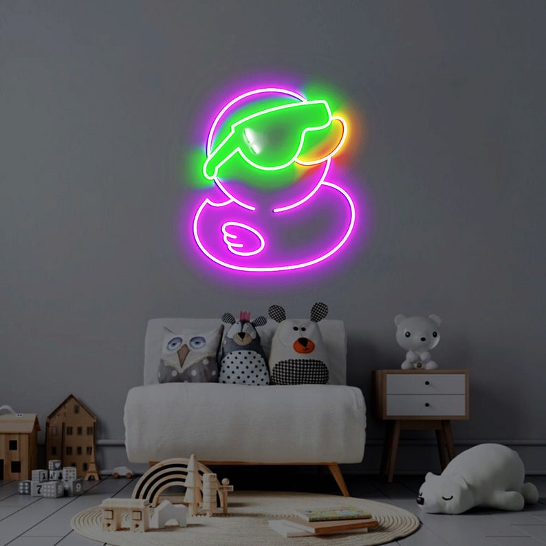 Rubber Duck Neon Light Neon Sign Light Decor Rubber Duck Etsy