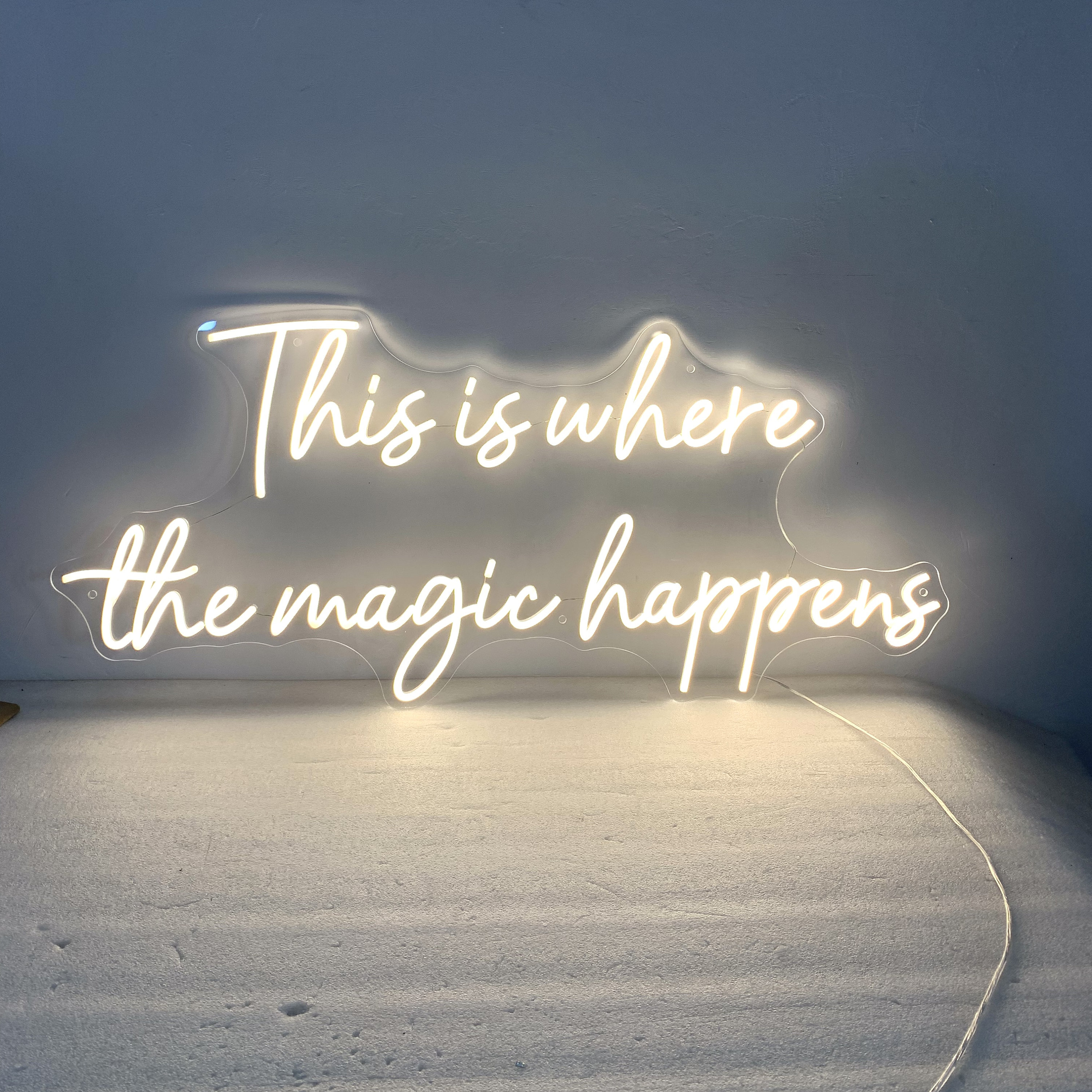 This is Where Magic Happens Neon Sign Custom Neon Sign Wall Etsy