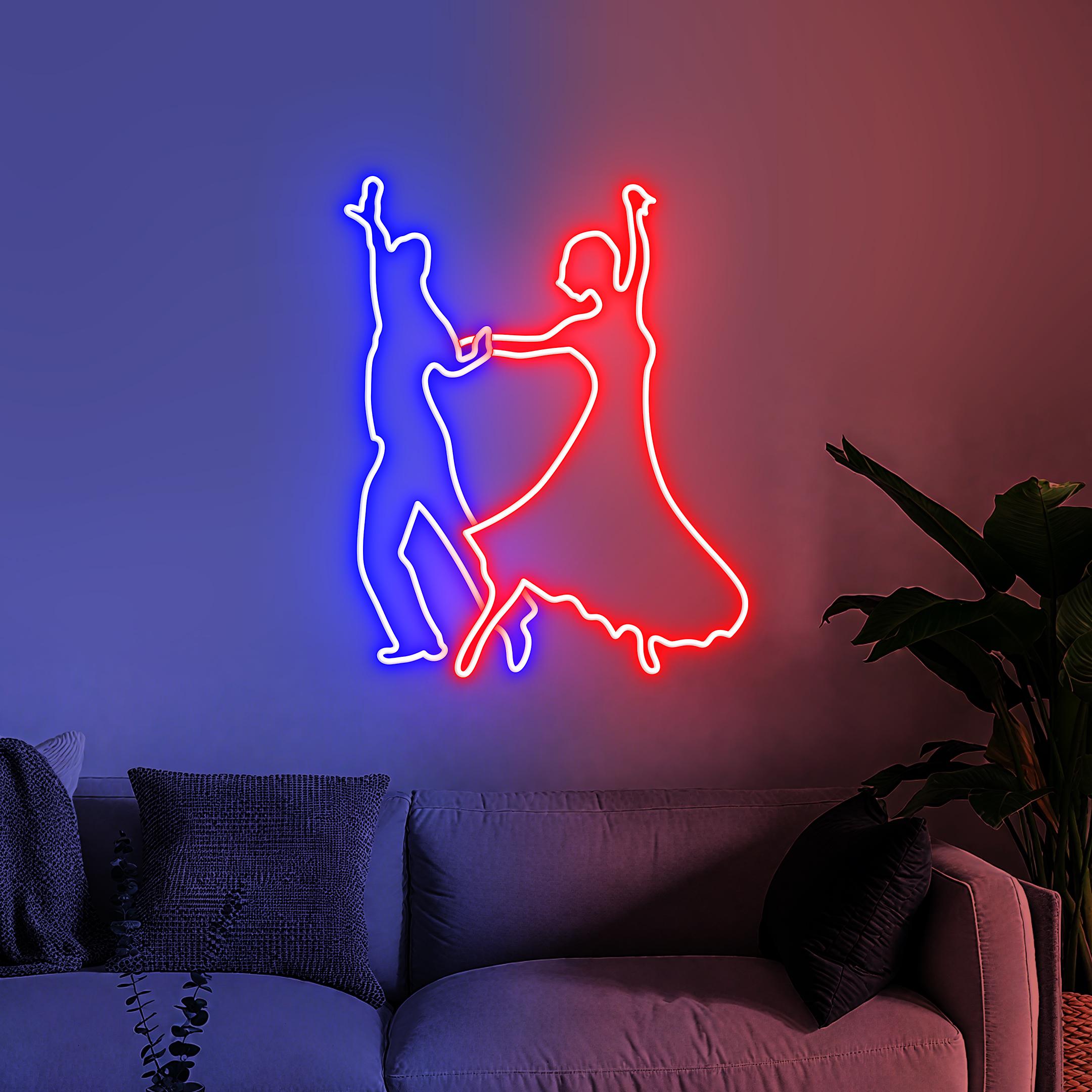 Tango Signs Colorful Tango Dance Neon Sign, Dance Studio Wall Decor, Romantic ...